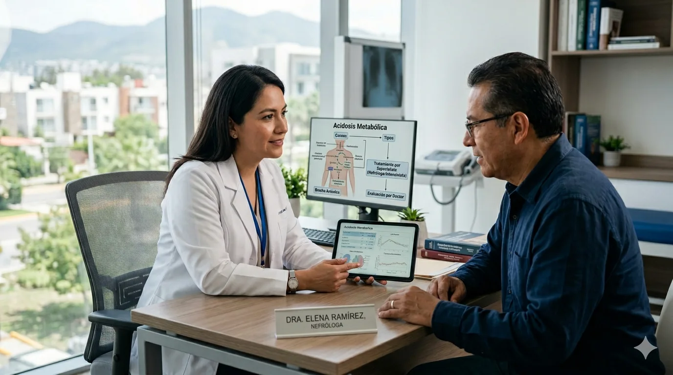 ¿Qué especialista trata la acidosis metabólica?